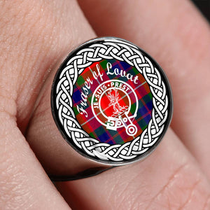 Fraser of Lovat Crest Clan Tartan Ring Scottish