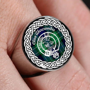 Abercrombie Crest Clan Tartan Ring Scottish