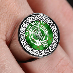 Boyle Crest Clan Tartan Ring Scottish