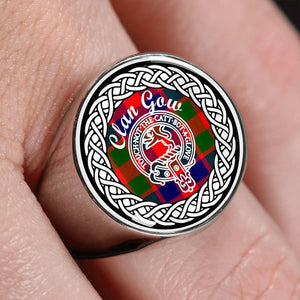 Gow Crest Clan Tartan Ring Scottish