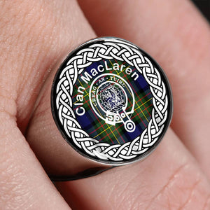 MacLaren Crest Clan Tartan Ring Scottish