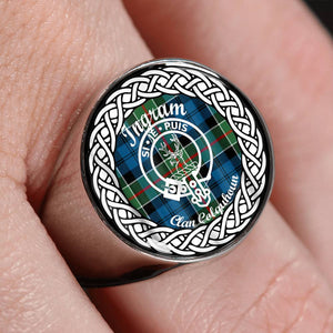 Ingram Crest Clan Tartan Ring Scottish