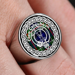 Colquhoun Crest Clan Tartan Ring Scottish