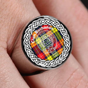 Buchanan Crest Clan Tartan Ring Scottish