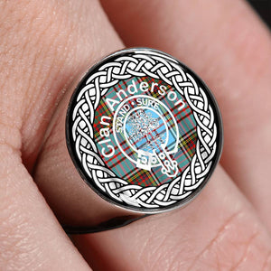Anderson Crest Clan Tartan Ring Scottish