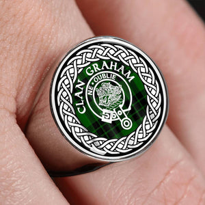 Graham Crest Clan Tartan Ring Scottish
