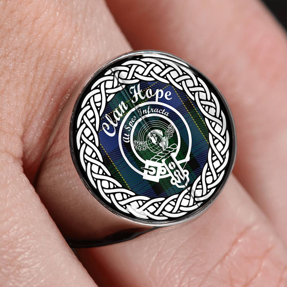 Hope Crest Clan Tartan Ring Scottish