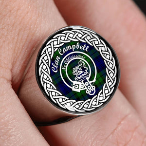 Campbell Crest Clan Tartan Ring Scottish