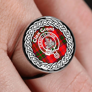 Grant Crest Clan Tartan Ring Scottish