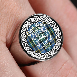 Weir Crest Clan Tartan Ring Scottish