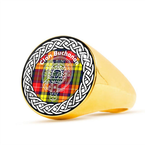 Image of Buchanan Crest Clan Tartan Ring Scottish