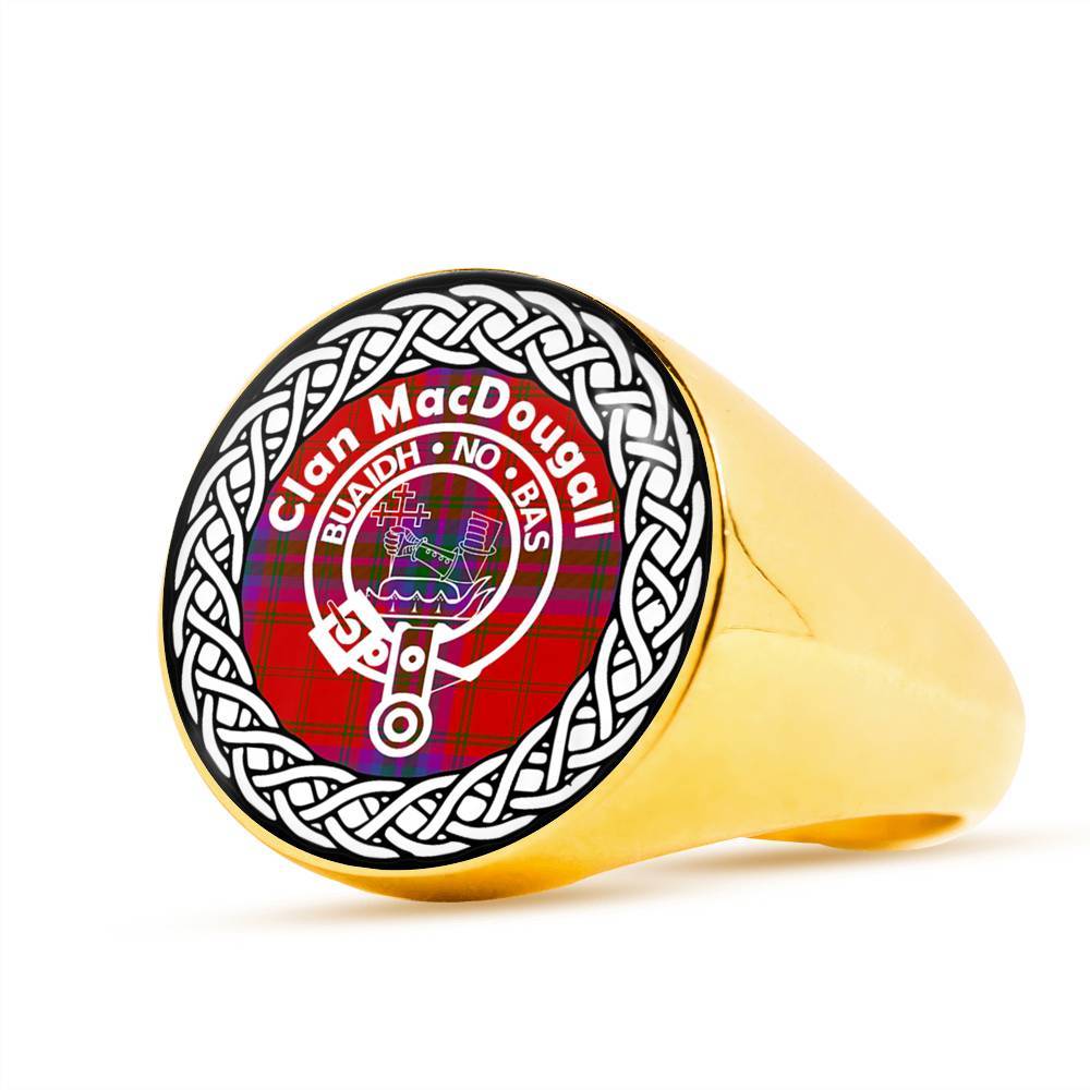 MacDonald Crest Clan Tartan Ring Scottish