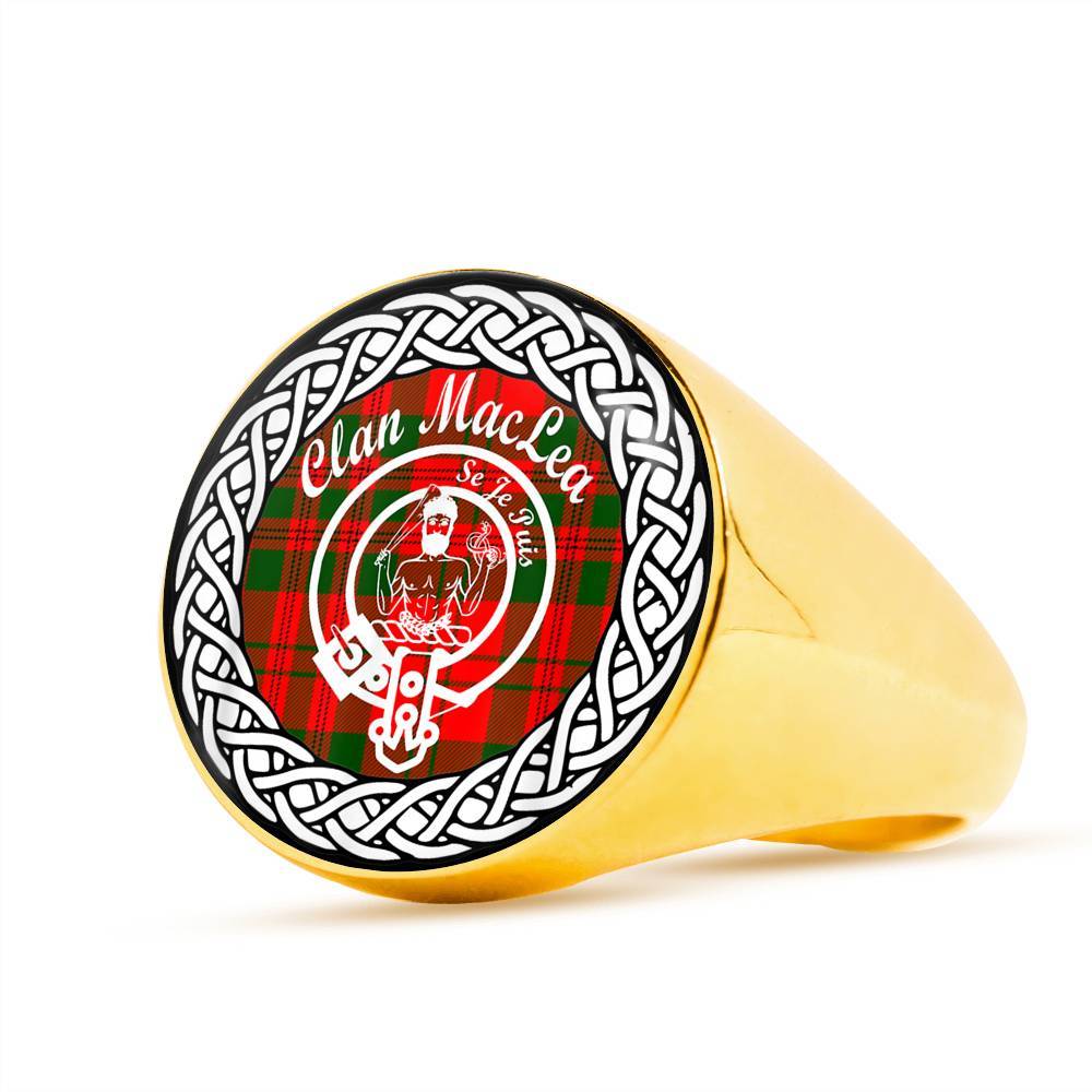 Maclea Crest Clan Tartan Ring Scottish