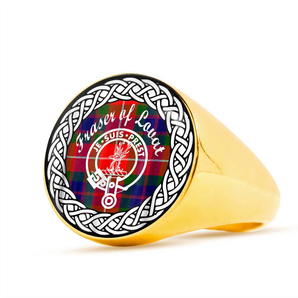 Fraser of Lovat Crest Clan Tartan Ring Scottish