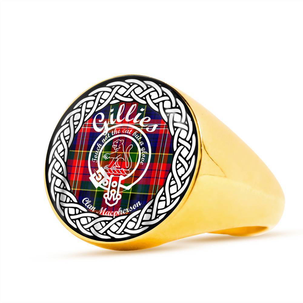Gillies Crest Clan Tartan Ring Scottish