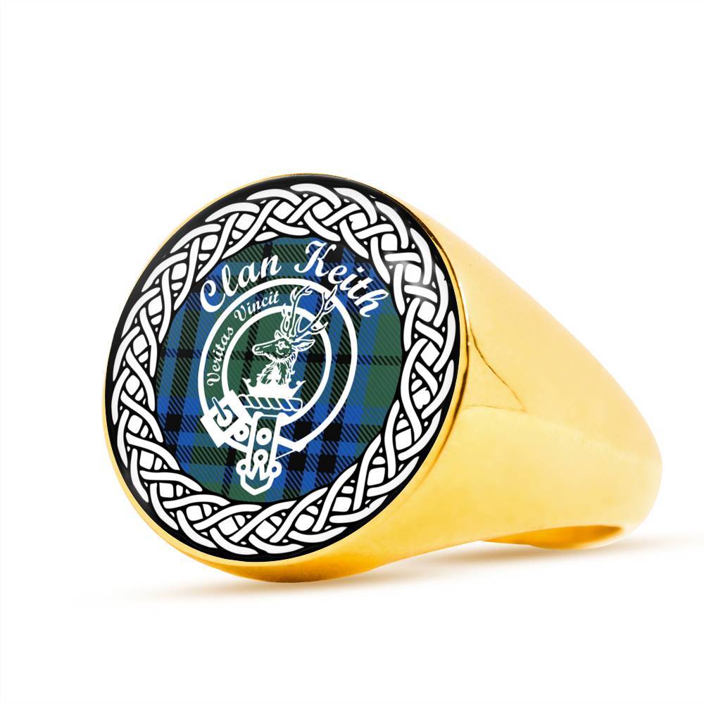 Keith Crest Clan Tartan Ring Scottish