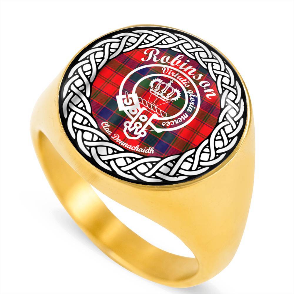 Robinson Crest Clan Tartan Ring Scottish