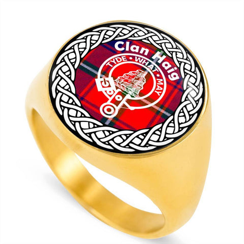 Image of Haig Crest Clan Tartan Ring Scottish