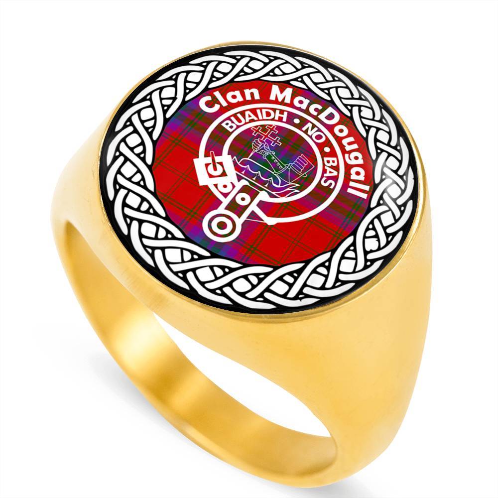 MacDonald Crest Clan Tartan Ring Scottish
