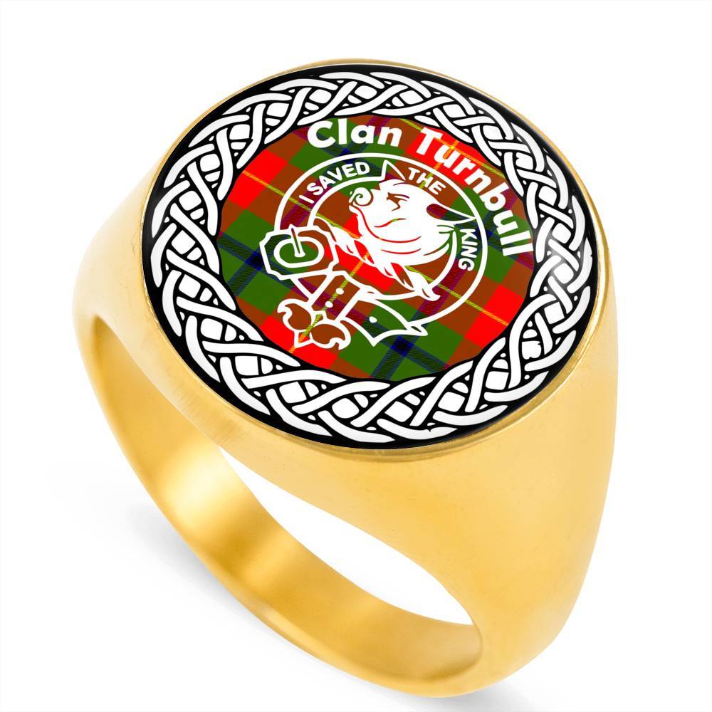 Turnbull Crest Clan Tartan Ring Scottish