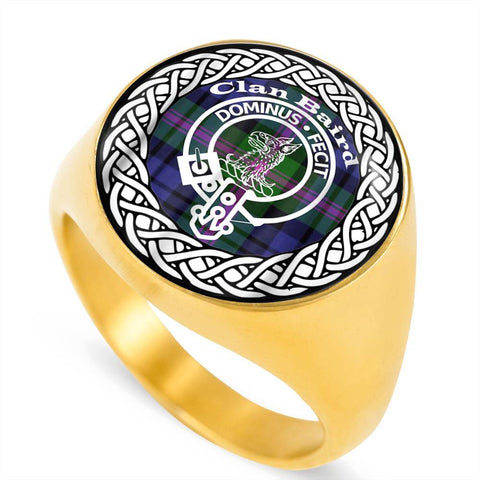 Image of Baird Crest Clan Tartan Ring Scottish