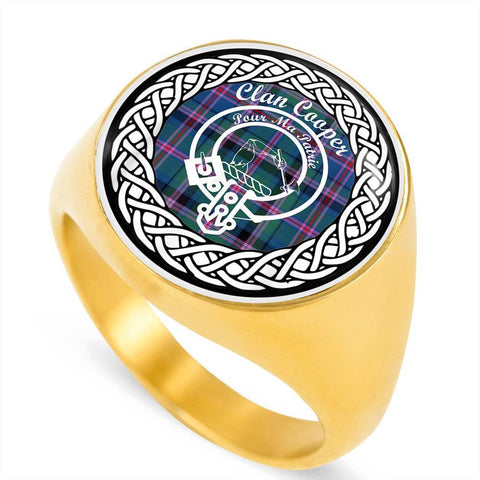 Image of Cooper Crest Clan Tartan Ring Scottish