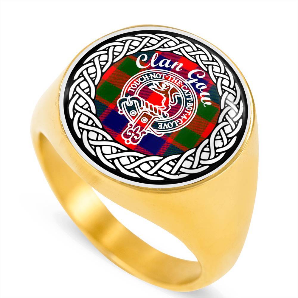 Gow Crest Clan Tartan Ring Scottish