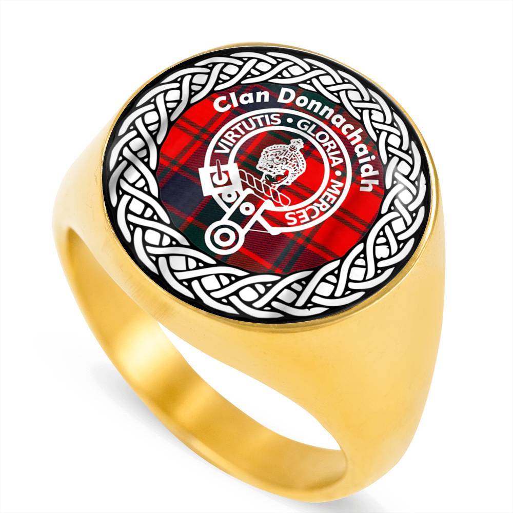 Donnachaidh Crest Clan Tartan Ring Scottish