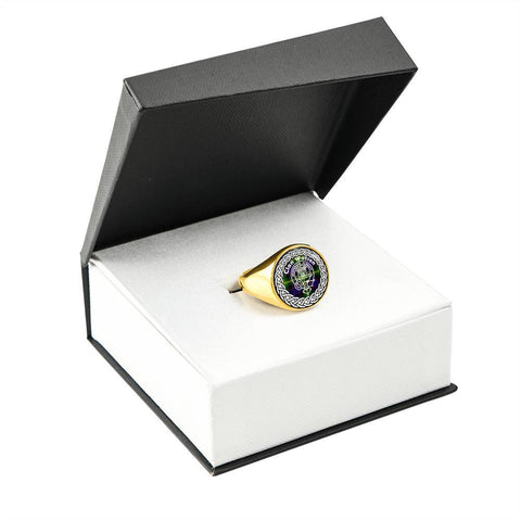Image of Watson Crest Clan Tartan Ring Scottish