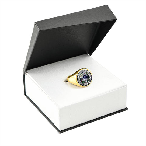 Image of Colquhoun Crest Clan Tartan Ring Scottish