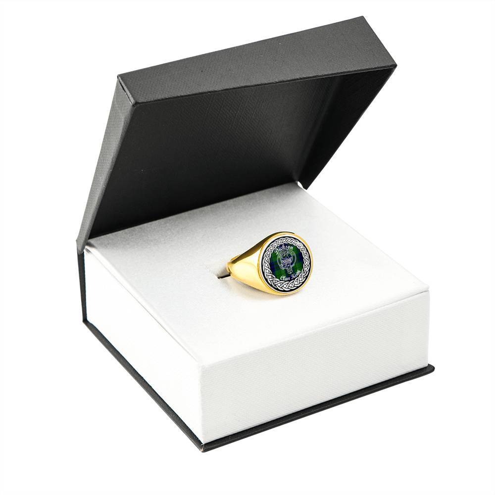 Dickson Crest Clan Tartan Ring Scottish