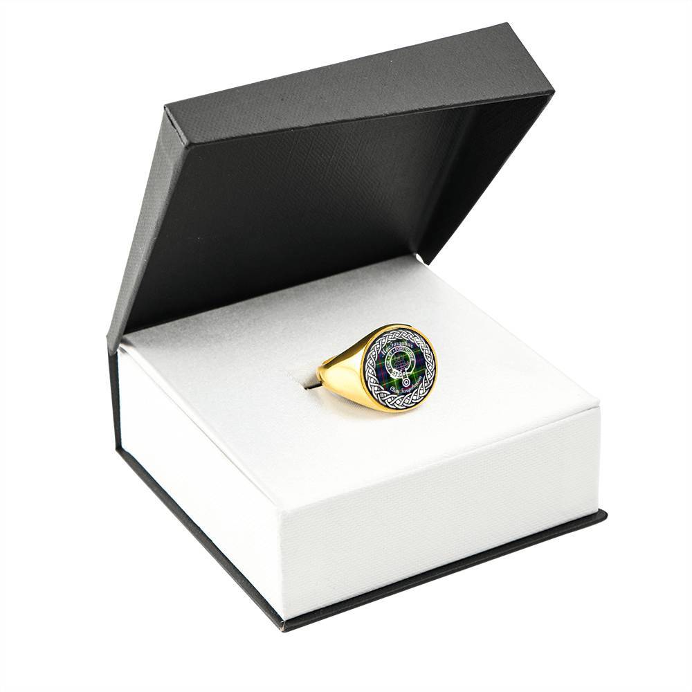 MacFarquhar Crest Clan Tartan Ring Scottish