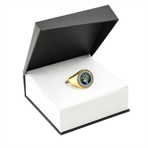 Image of Campbell Of Breadalbane Crest Clan Tartan Ring Scottish