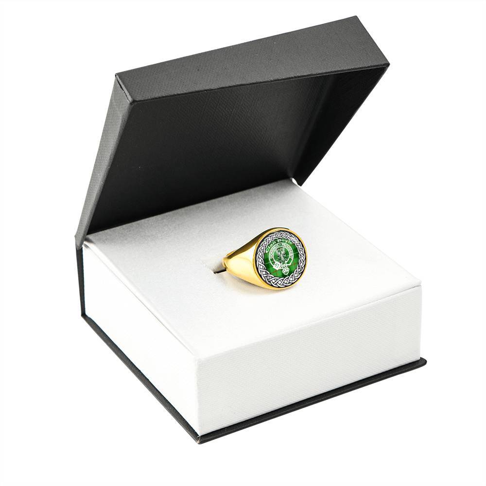 Boyle Crest Clan Tartan Ring Scottish