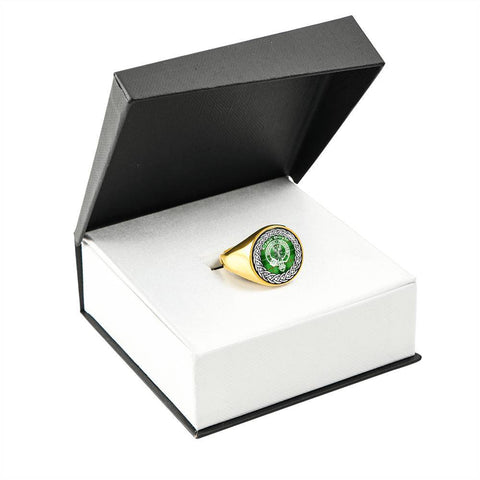 Image of Boyle Crest Clan Tartan Ring Scottish