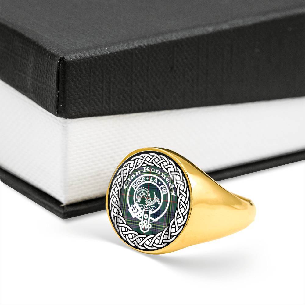 Kennedy Crest Clan Tartan Ring Scottish