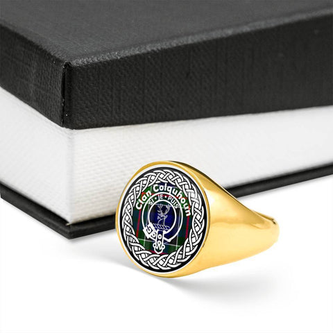 Image of Colquhoun Crest Clan Tartan Ring Scottish