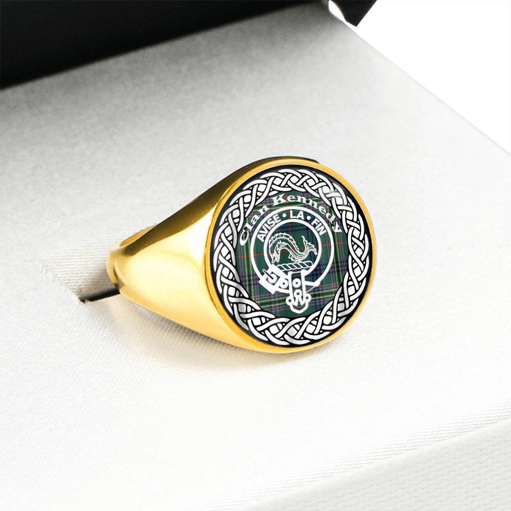 Kennedy Crest Clan Tartan Ring Scottish