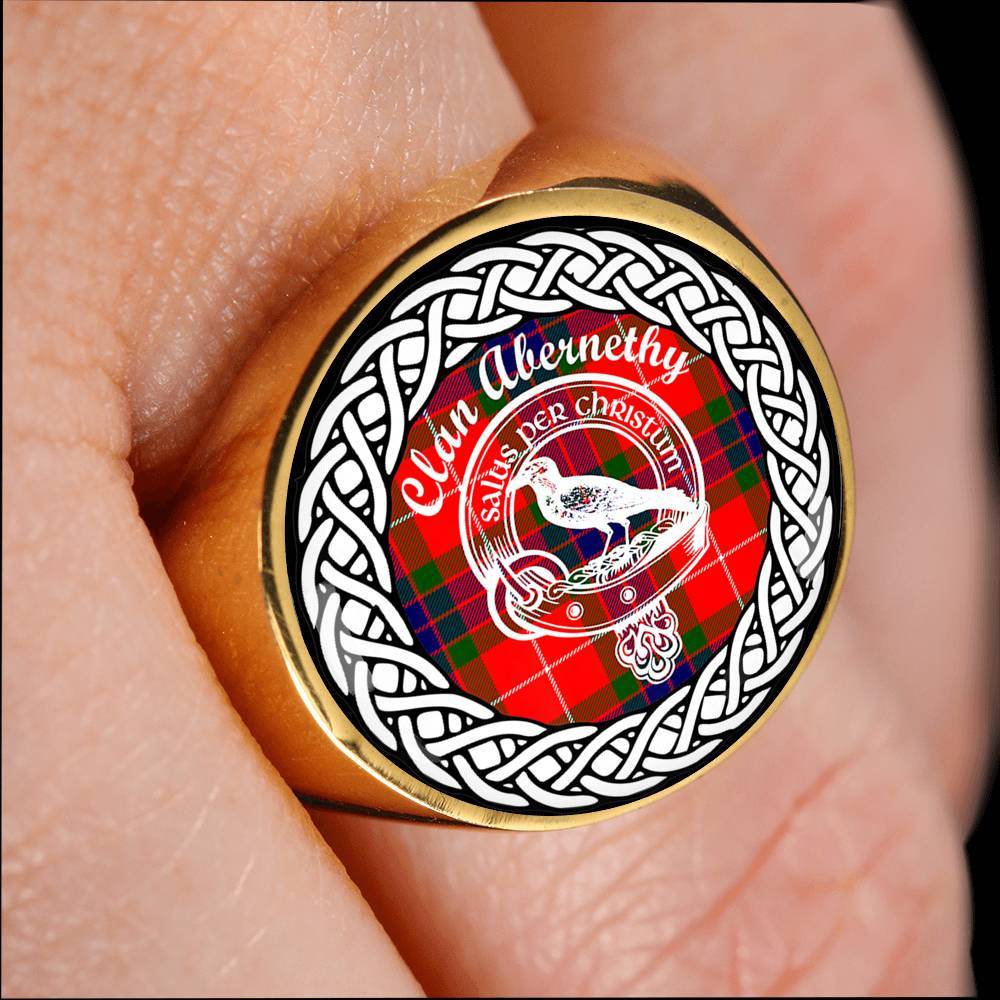 Abernethy Crest Clan Tartan Ring Scottish