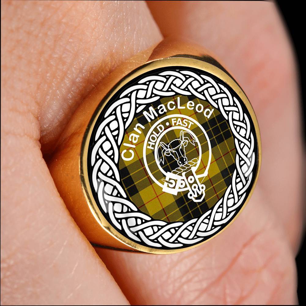MacLeod Crest Clan Tartan Ring Scottish