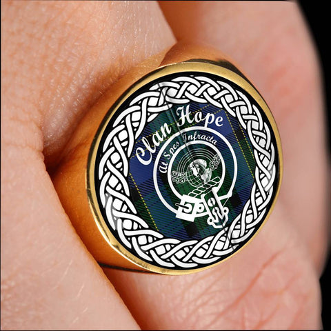 Image of Hope Crest Clan Tartan Ring Scottish