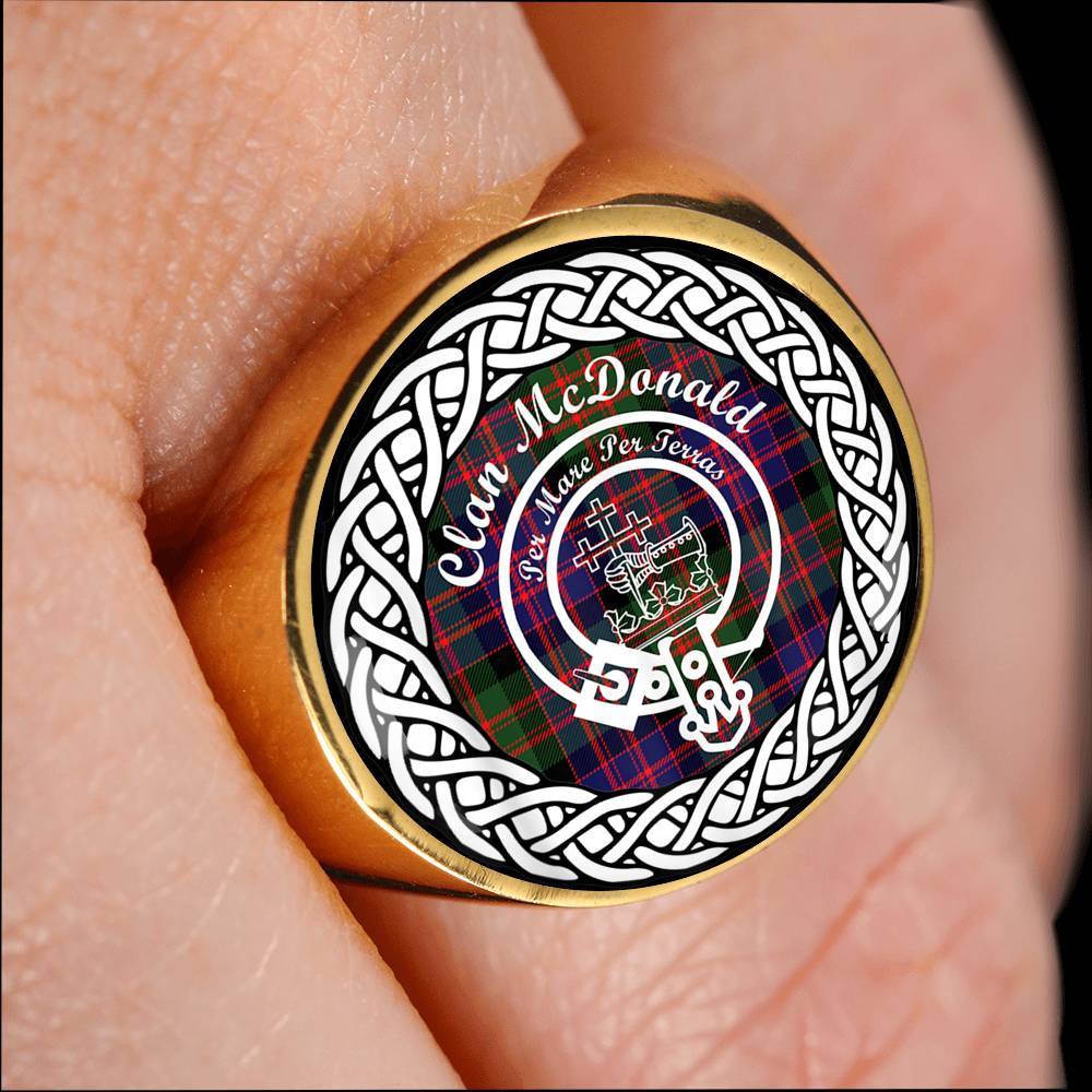 McDonald Crest Clan Tartan Ring Scottish