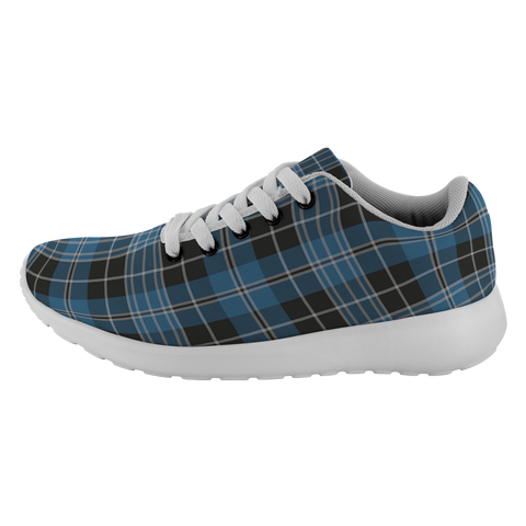 Image of ScottishShop Tartan Sneakers Clergy Blue Scotland Tartan Running Shoes - shirtskishirt