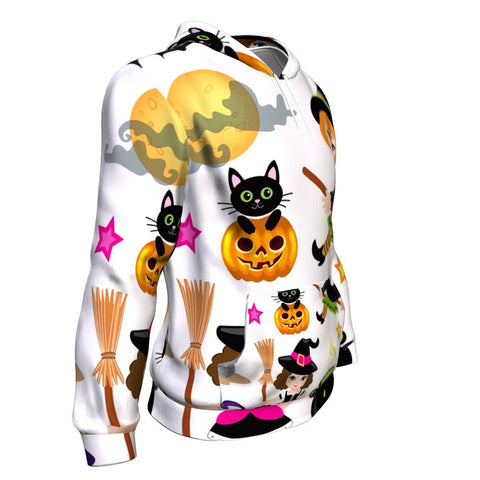 Image of Cute Witches Halloween Hoodie Over Print - shirtskishirt