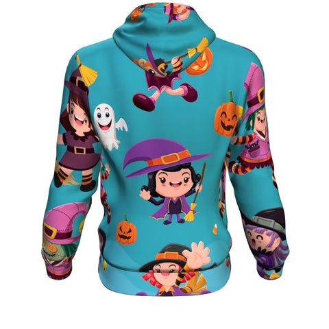 Image of Funny Witches Halloween Hoodie Over Print - shirtskishirt