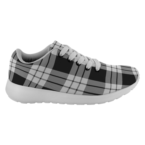 Image of Tartan Sneakers - MacFarlane Black & White Scotland | Unisex Tartan Running Shoes | Sneakers Men & Women Tartan Shoes