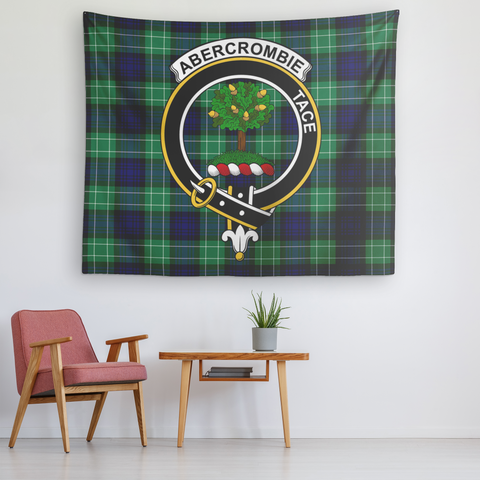 Image of Wall Tapestry Abercrombie Tartan Clan Badge Scottish - shirtskishirt