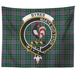 Wall Tapestry Byres Tartan Clan Badge Scottish