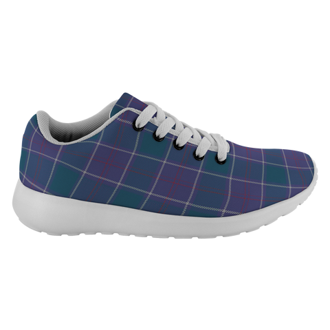 Image of Tartan Sneakers - Navy US Edzell Scotland | Unisex Tartan Running Shoes | Sneakers Men & Women Tartan Shoes