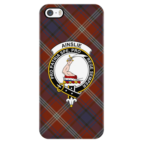 Image of Ainslie Ancient Scottish Clan Tartan Phone Case - shirtskishirt